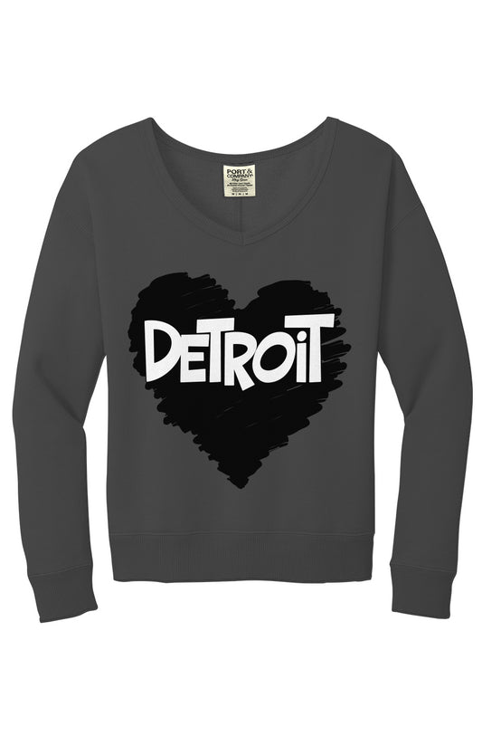 Detroit Love V-Neck Sweatshirt
