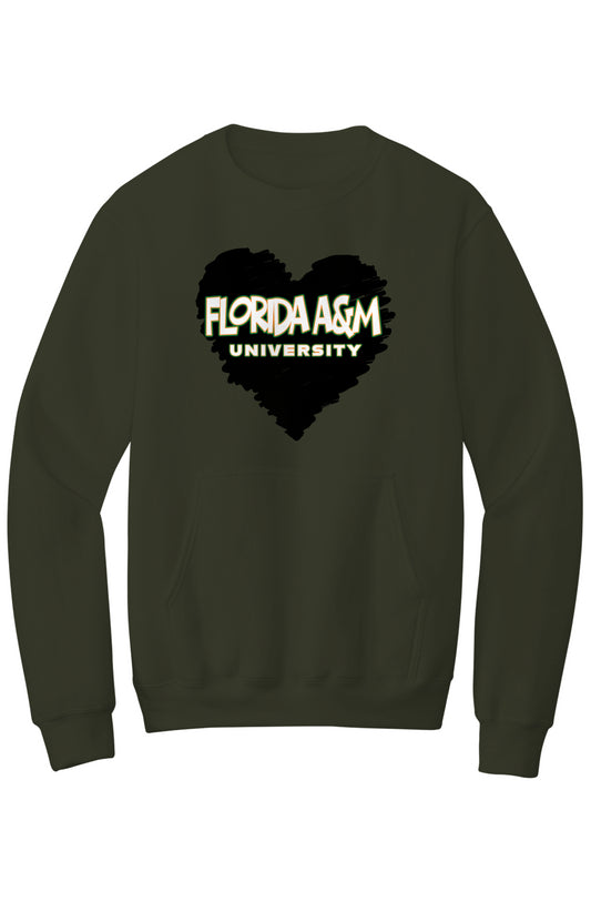 FAMU LOVE Fleece Crewneck with Kangaroo Pocket