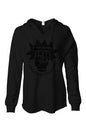 Stay Woke V- neckWomens Lightweight  Wash Hooded Sweatshirt