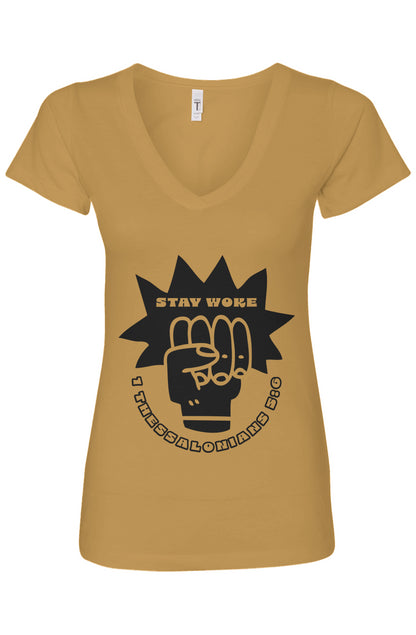 Stay Woke NeutralWomens Ideal V-Neck