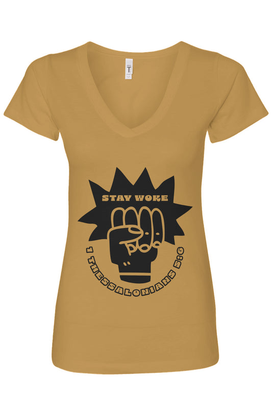 Stay Woke NeutralWomens Ideal V-Neck