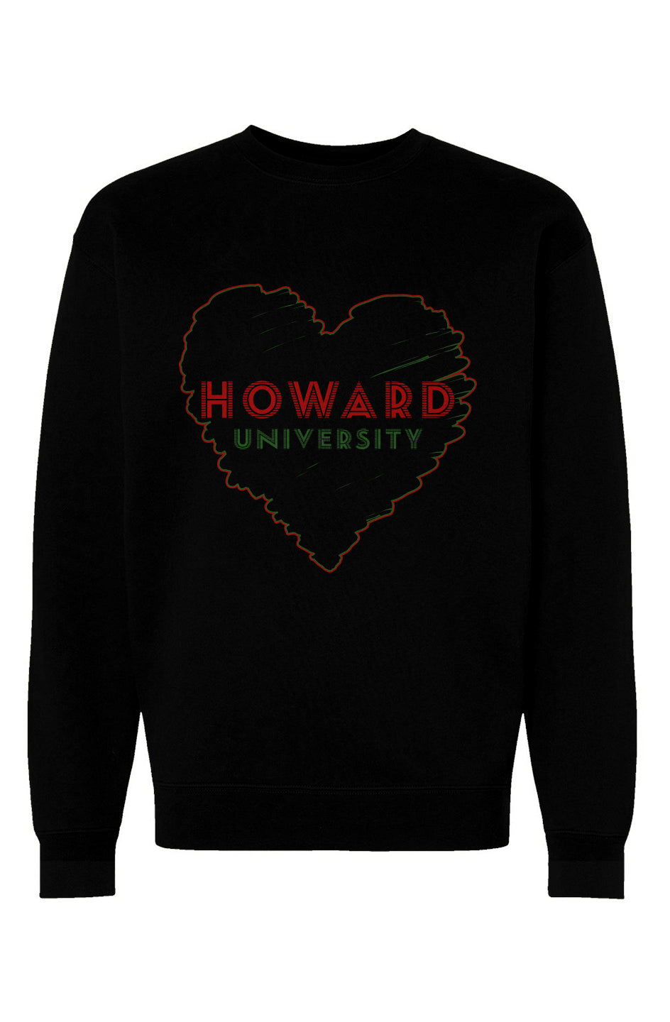Howard Red Black & Green LOVE Heavyweight Crewneck Sweat