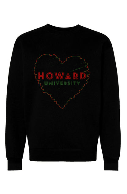 Howard Red Black & Green LOVE Heavyweight Crewneck Sweat