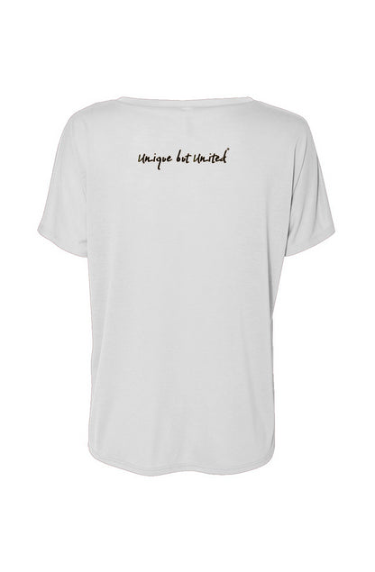 HBCU RBG green center white Women’s Slouchy V-Neck