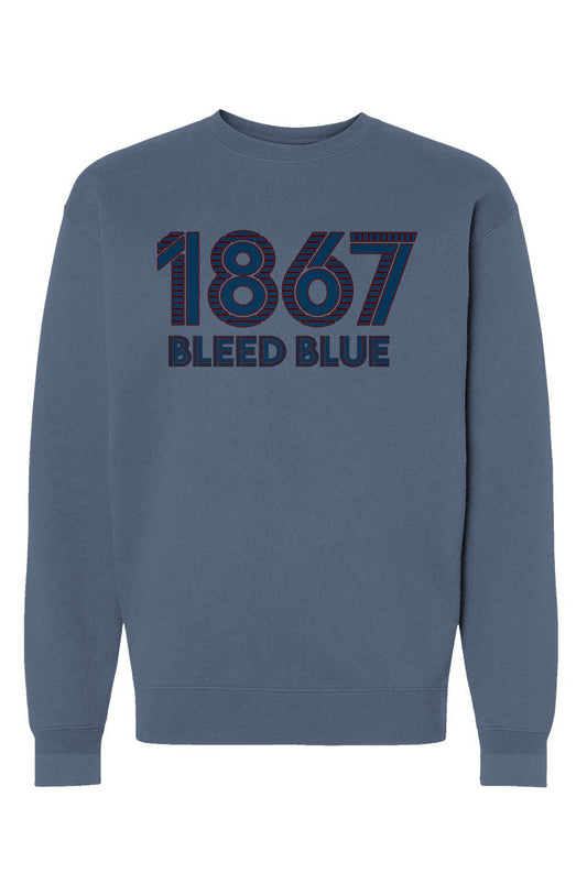 1867 Bleed Blue Heavyweight Crewneck Sweatshirt