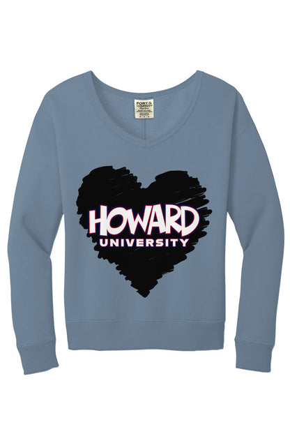 Howard Love Denim Beach Wash V Neck Sweatshirt