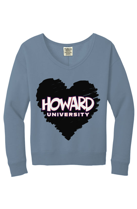 Howard Love Denim Beach Wash V Neck Sweatshirt