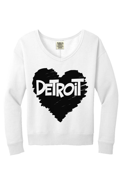 Detroit Love V-Neck Sweatshirt