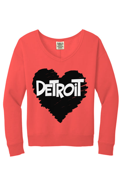 Detroit Love V-Neck Sweatshirt