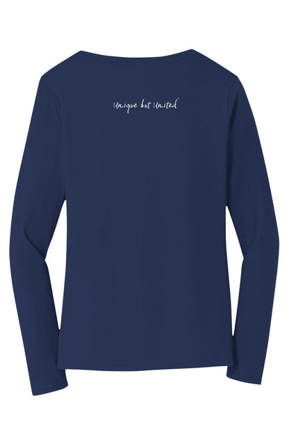 U know 1867 V-Neck Long Sleeve Tee
