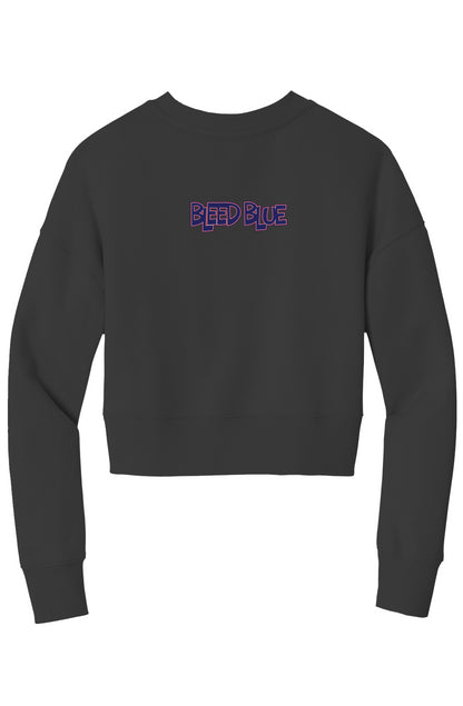 Bleed Blue Crop Crew Sweatshirt