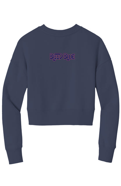 Bleed Blue Crop Crew Sweatshirt
