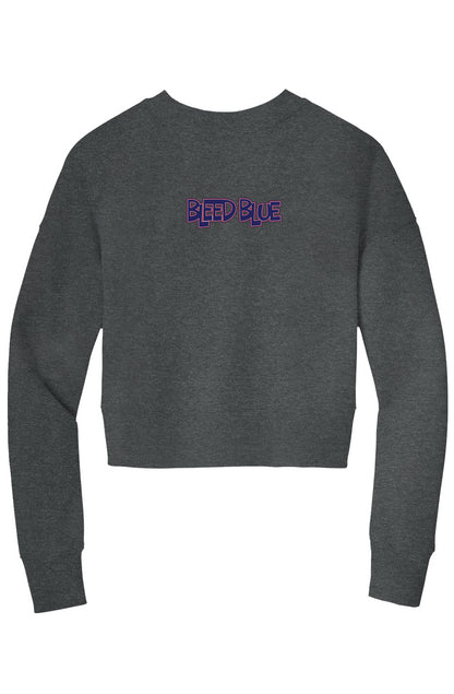 Bleed Blue Crop Crew Sweatshirt