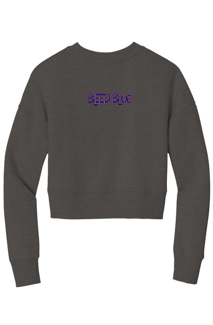 Bleed Blue Crop Crew Sweatshirt