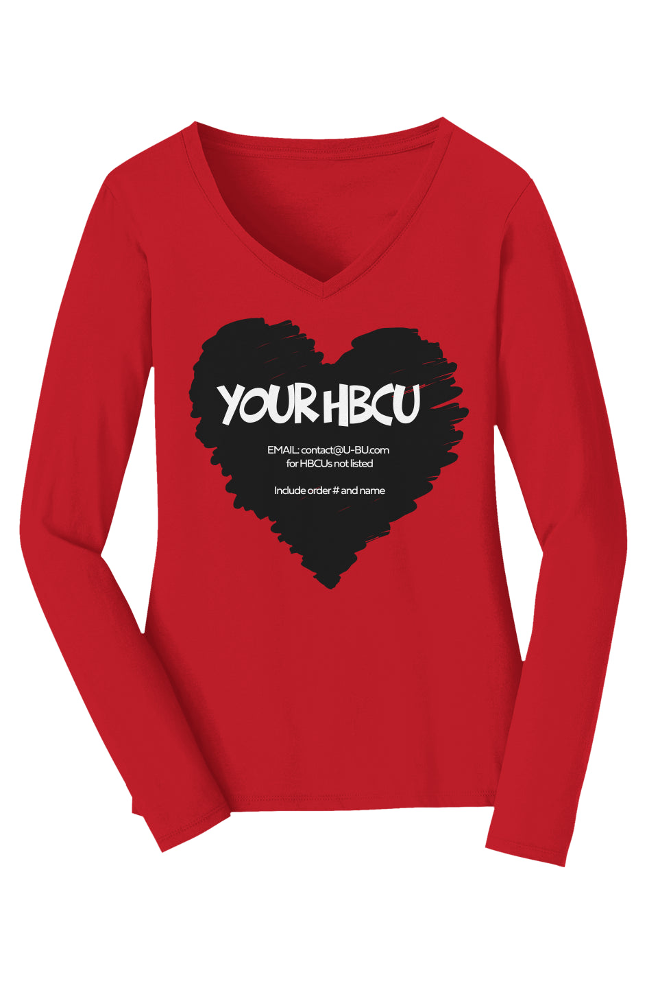 Your HBCU LOVE Long Sleeve V-Neck Tee