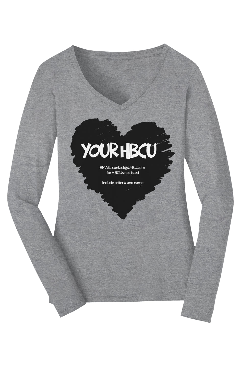 Your HBCU LOVE Long Sleeve V-Neck Tee