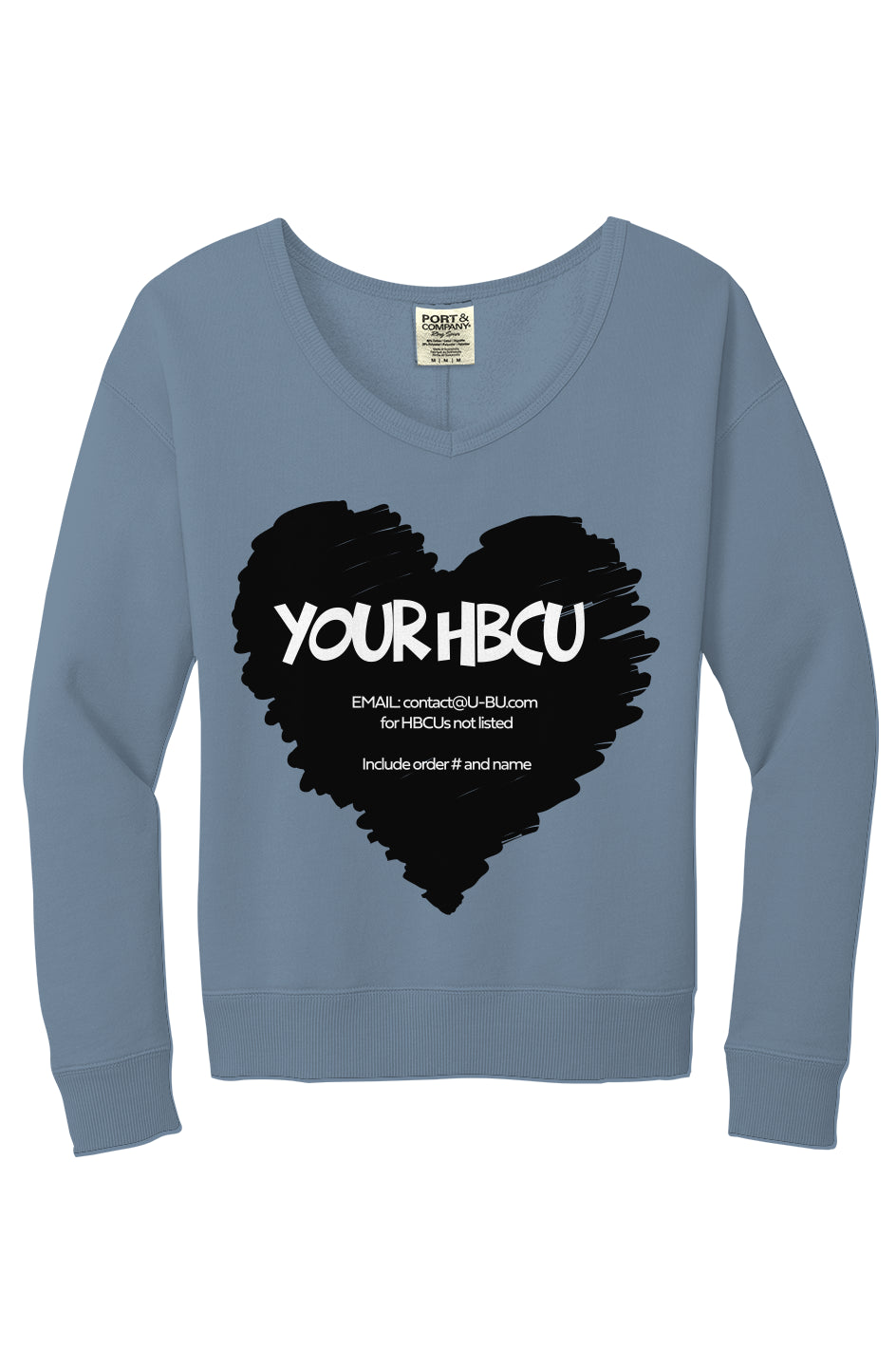 Your HBCU Beach Wash V Neck Sweatshirt