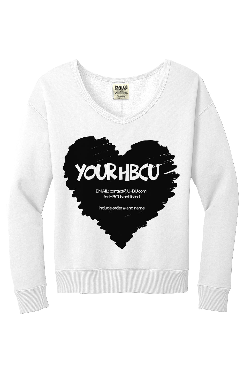 Your HBCU Beach Wash V Neck Sweatshirt