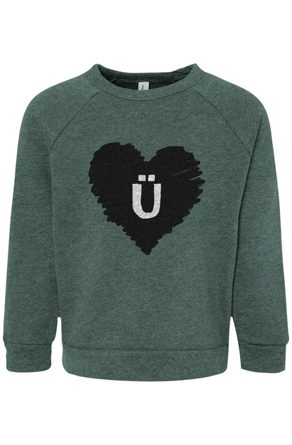 Love Ü Logo Toddler Raglan Sweatshirt
