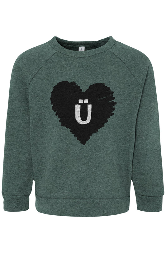 Love Ü Logo Toddler Raglan Sweatshirt