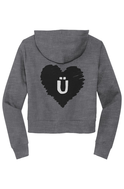 Unique But United Love Ü Womens Waist-Zip Hoodie