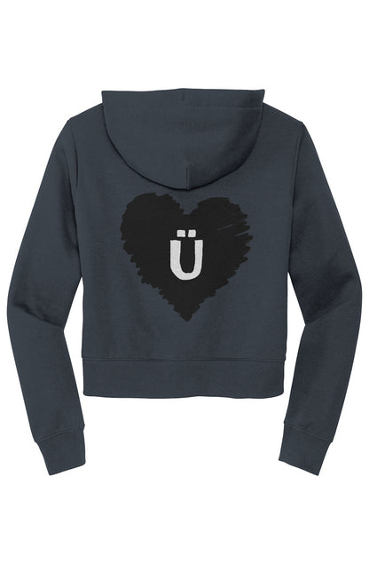 Unique But United Love Ü Womens Waist-Zip Hoodie