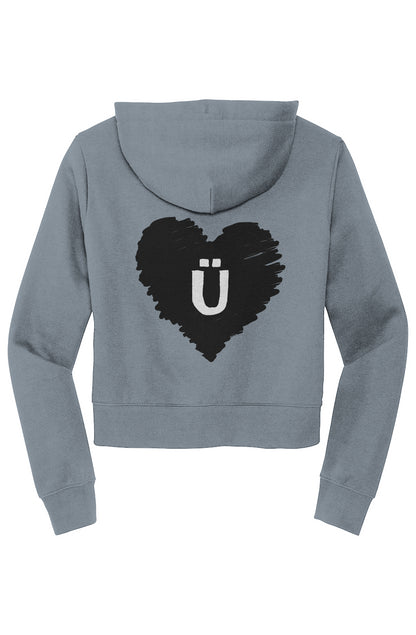 Unique But United Love Ü Womens Waist-Zip Hoodie