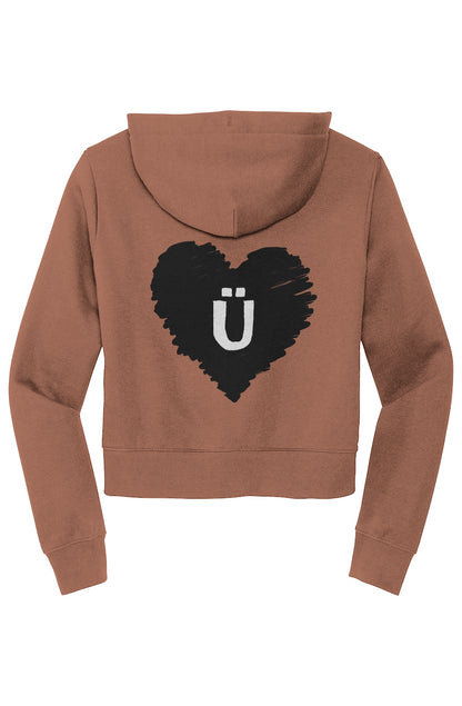 Unique But United Love Ü Womens Waist-Zip Hoodie