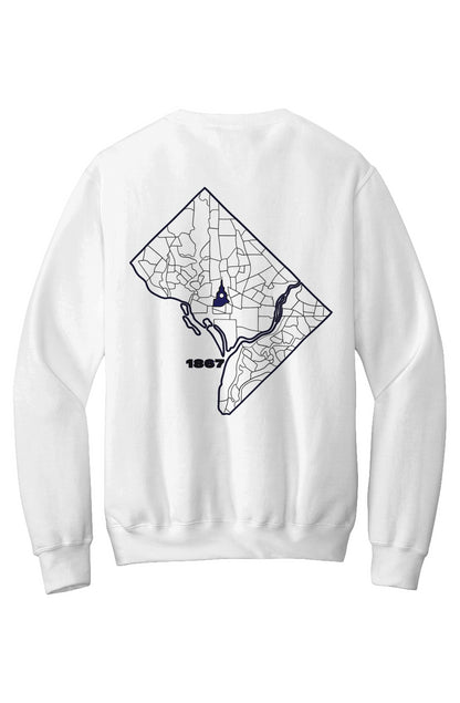 Melanated Mecca DC Glow Up Fleece Crewneck Pocket Sweatshirt