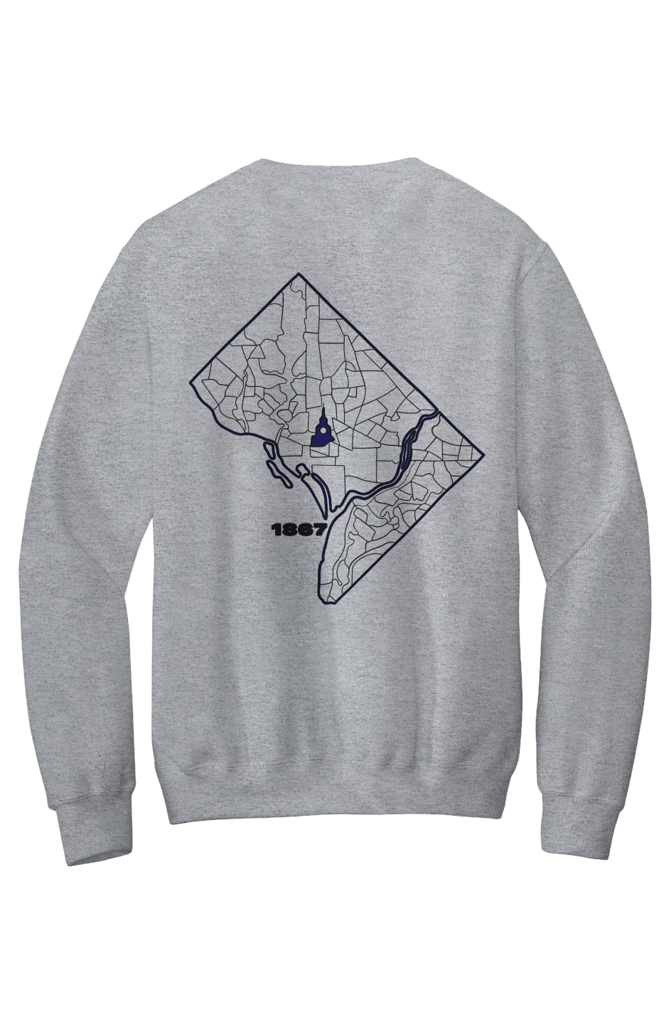 Melanated Mecca DC Glow Up Fleece Crewneck Pocket Sweatshirt