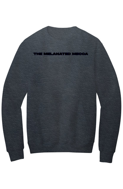 Melanated Mecca DC Glow Up Fleece Crewneck Pocket Sweatshirt