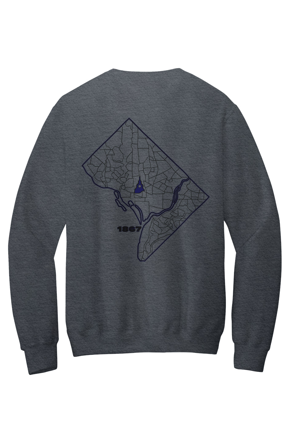 Melanated Mecca DC Glow Up Fleece Crewneck Pocket Sweatshirt