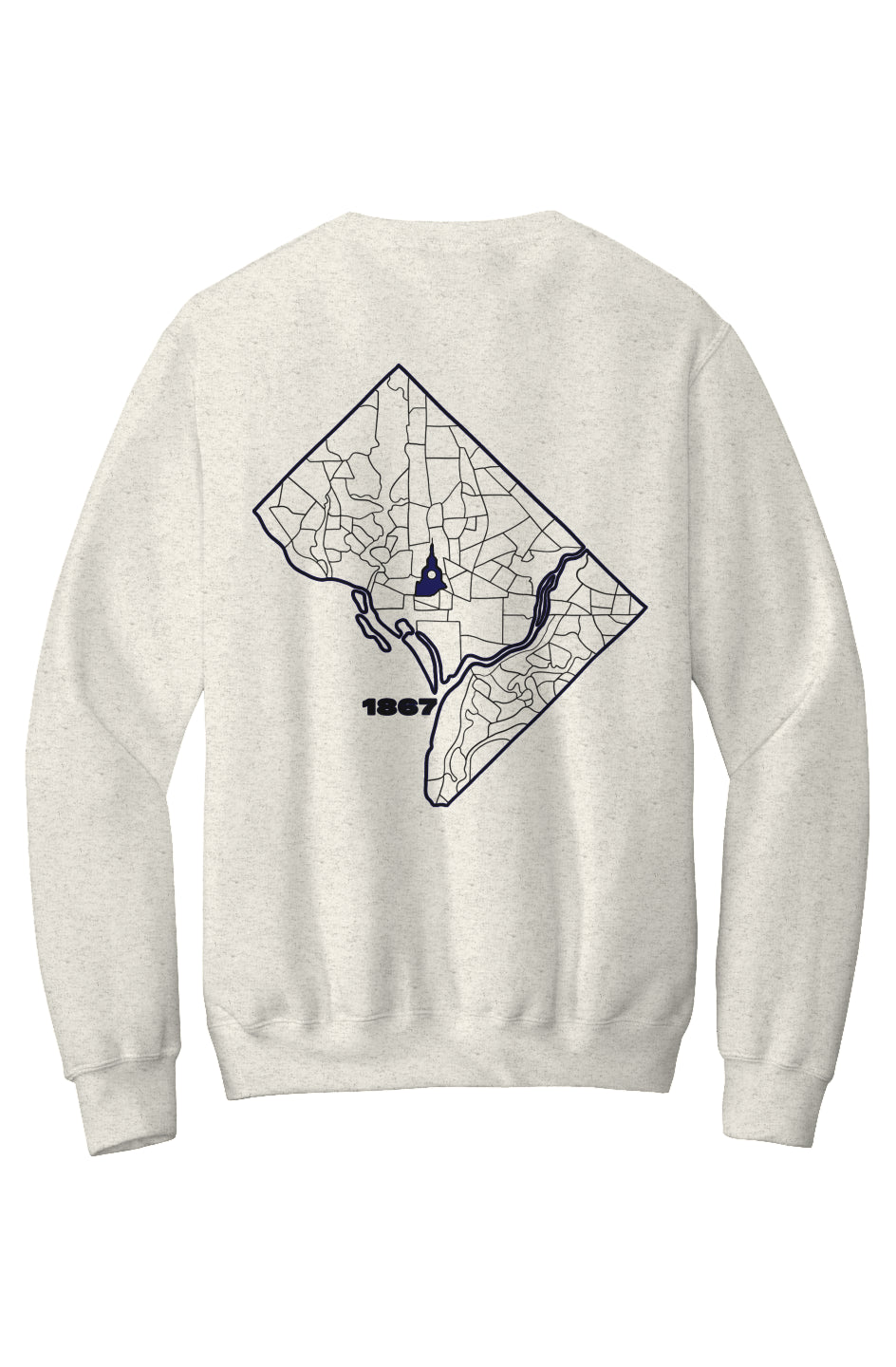 Melanated Mecca DC Glow Up Fleece Crewneck Pocket Sweatshirt