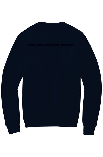 Melanated Mecca DC Glow Up Fleece Crewneck Pocket Sweatshirt