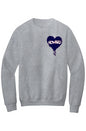 Howard Bleed Blue Fleece Crewneck with Kangaroo Pocket