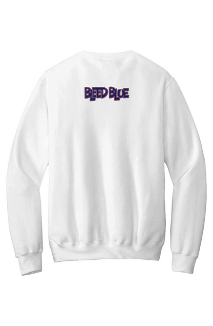 Howard Bleed Blue Fleece Crewneck with Kangaroo Pocket