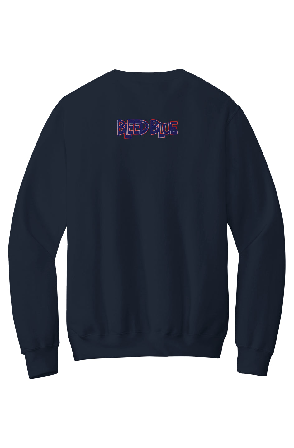 Howard Bleed Blue Fleece Crewneck with Kangaroo Pocket
