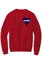 Howard Bleed Blue Fleece Crewneck with Kangaroo Pocket