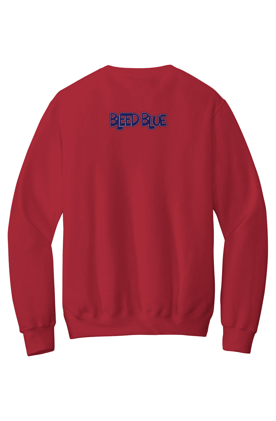 Howard Bleed Blue Fleece Crewneck with Kangaroo Pocket