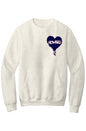 Howard Bleed Blue Fleece Crewneck with Kangaroo Pocket