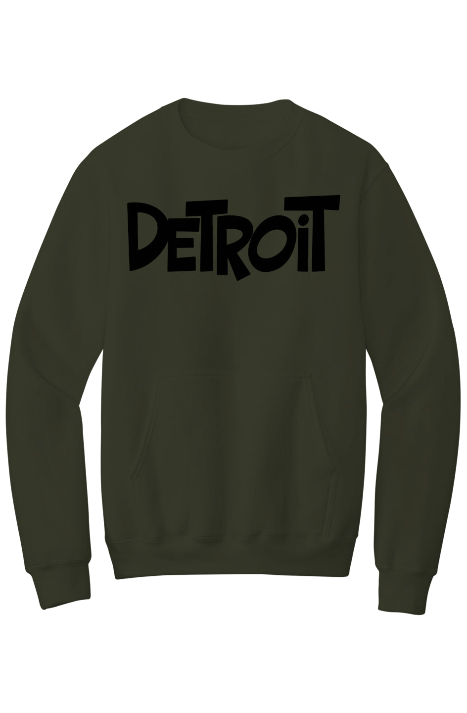 Detroit Fleece Crewneck Pocket Sweatshirt