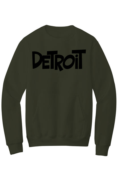 Detroit Fleece Crewneck Pocket Sweatshirt