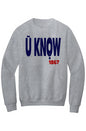 U KNOW Fleece Crewneck with Kangaroo Pocket