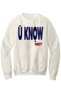 U KNOW Fleece Crewneck with Kangaroo Pocket