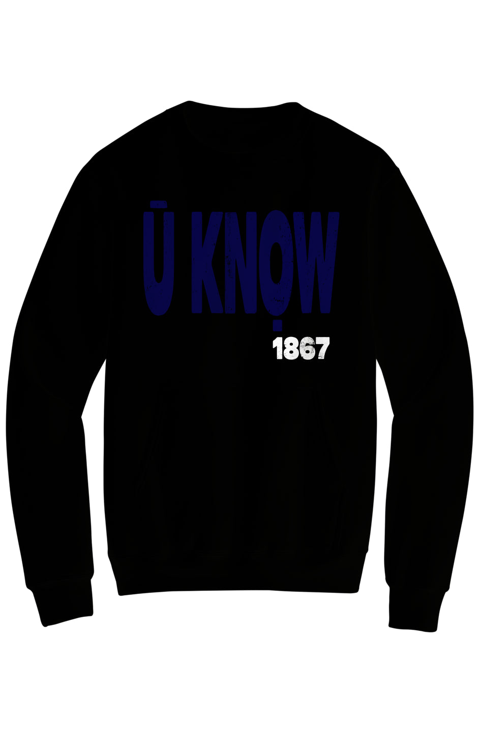 U KNOW Fleece Crewneck with Kangaroo Pocket