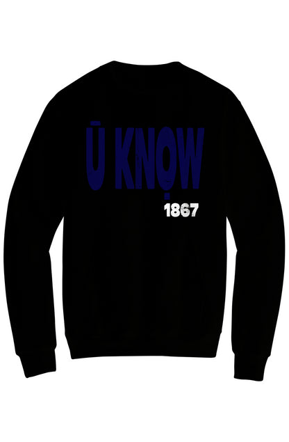 U KNOW Fleece Crewneck with Kangaroo Pocket