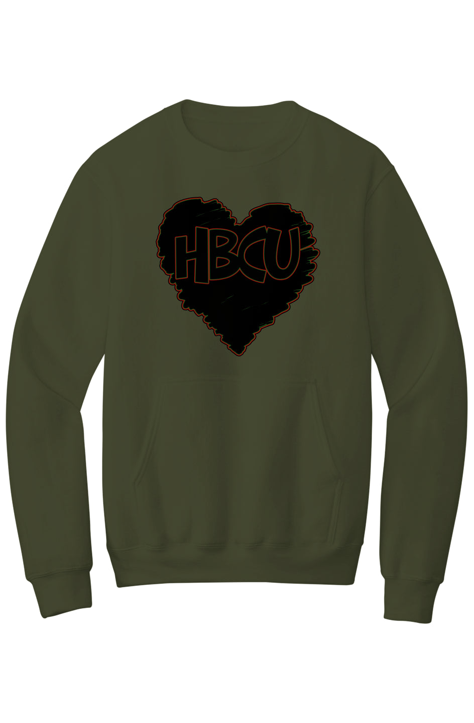 HBCU LOVE Fleece Crewneck with Kangaroo Pocket