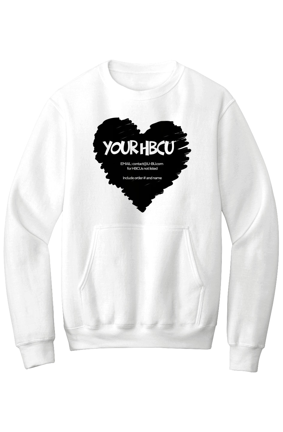 Name Your HBCU LOVE Fleece Crewneck with Kangaroo Pocket