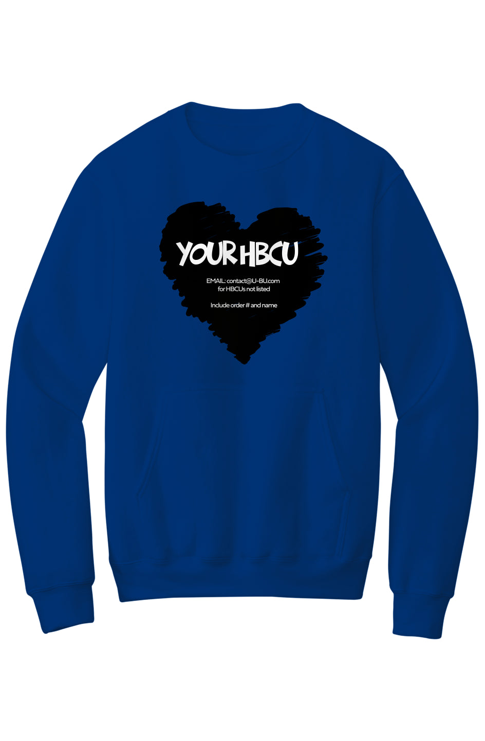 Name Your HBCU LOVE Fleece Crewneck with Kangaroo Pocket