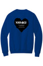 Name Your HBCU LOVE Fleece Crewneck with Kangaroo Pocket